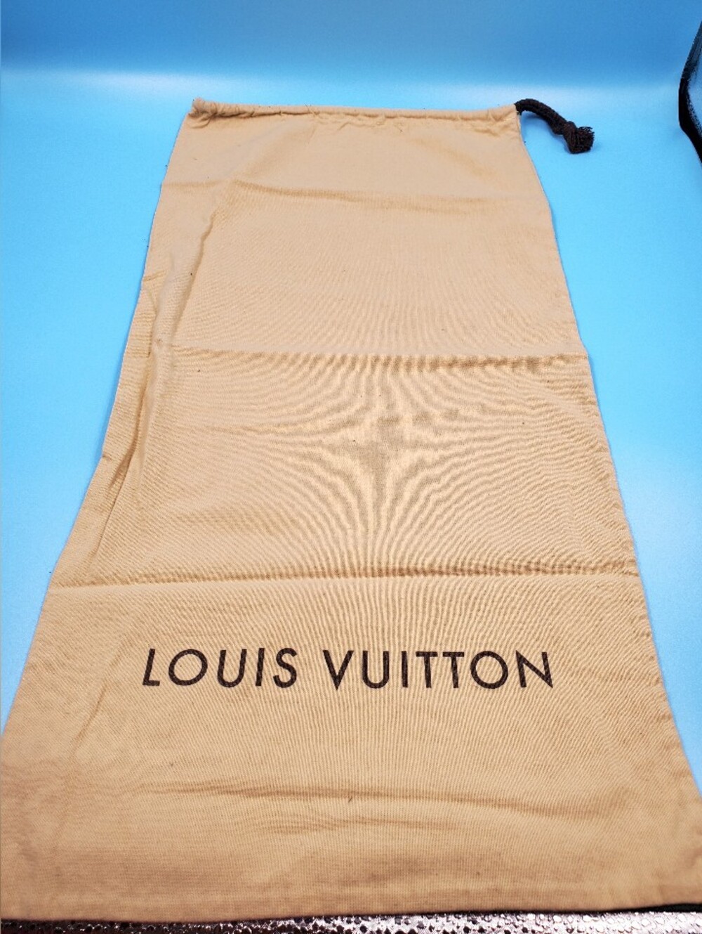Louis Vuitton Vintage Classic Drawstring Dust Bag Beige  23"  x 12" (**)